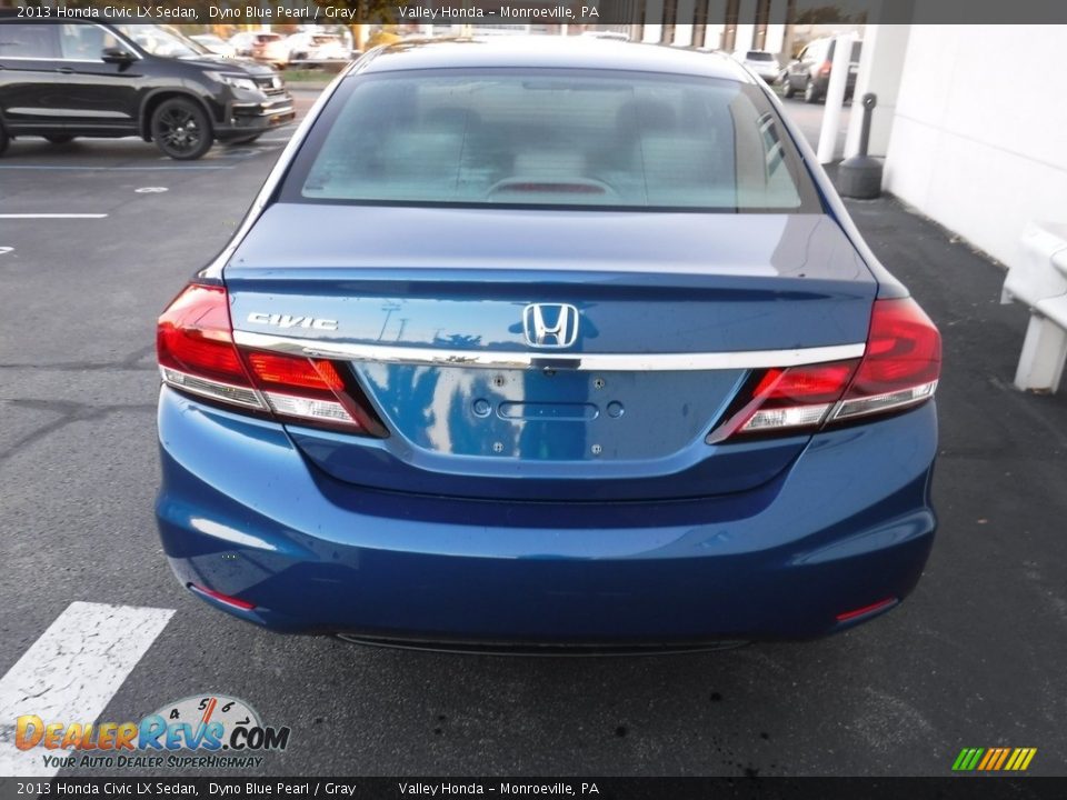 2013 Honda Civic LX Sedan Dyno Blue Pearl / Gray Photo #7