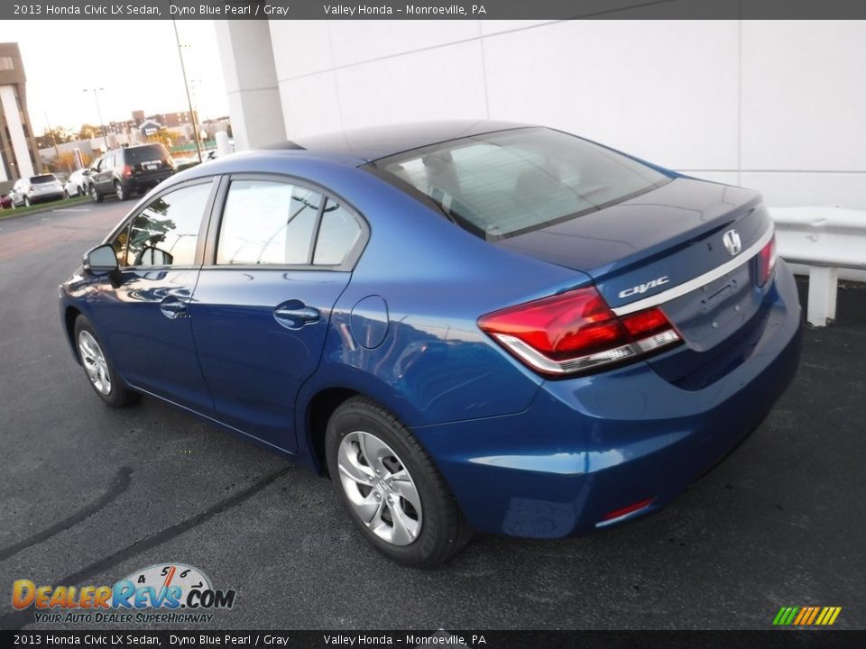 2013 Honda Civic LX Sedan Dyno Blue Pearl / Gray Photo #8