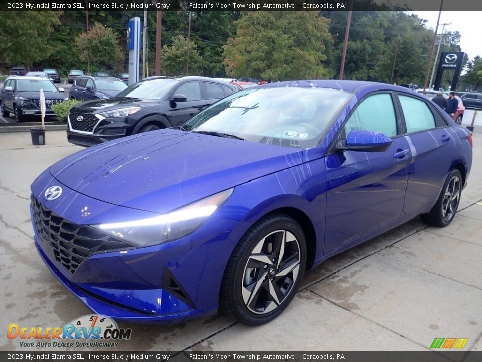 2023 Hyundai Elantra SEL Intense Blue / Medium Gray Photo #7