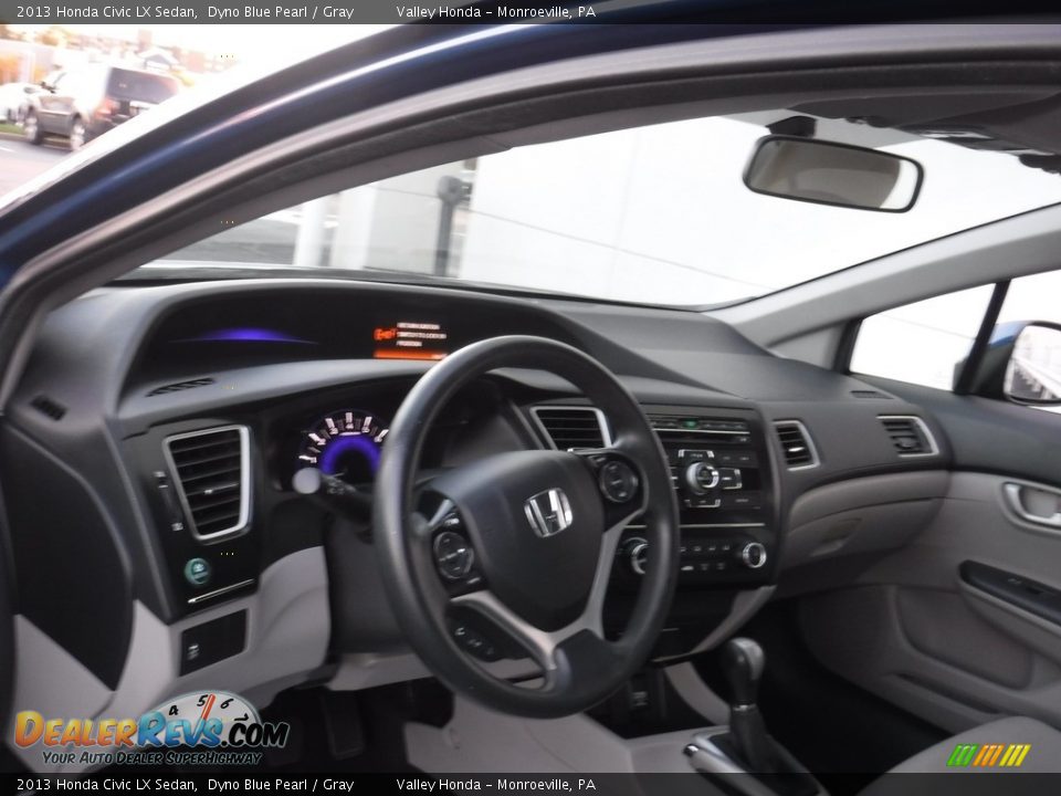 2013 Honda Civic LX Sedan Dyno Blue Pearl / Gray Photo #10