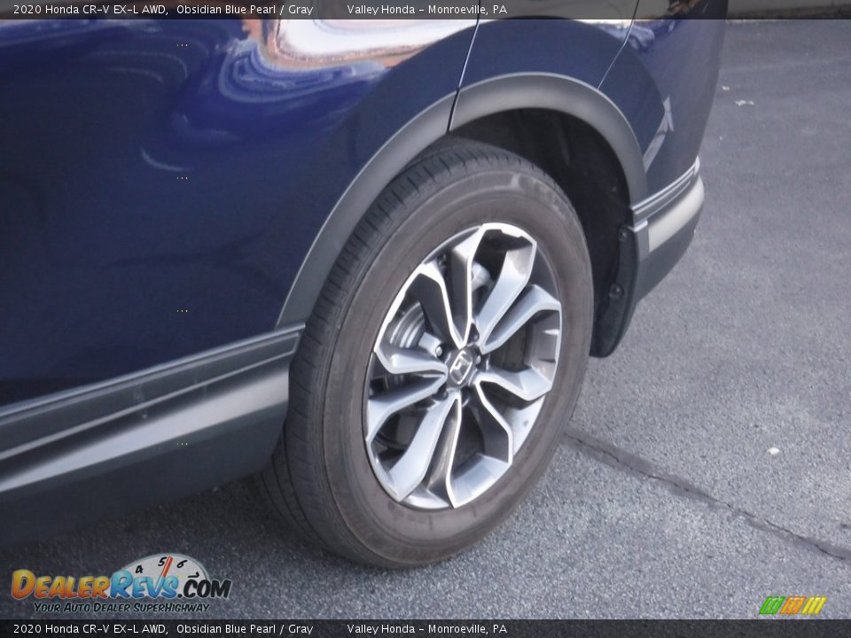 2020 Honda CR-V EX-L AWD Obsidian Blue Pearl / Gray Photo #3