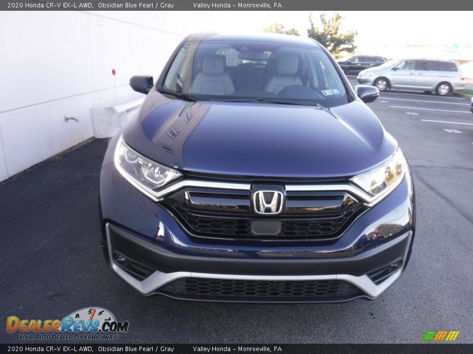 2020 Honda CR-V EX-L AWD Obsidian Blue Pearl / Gray Photo #5