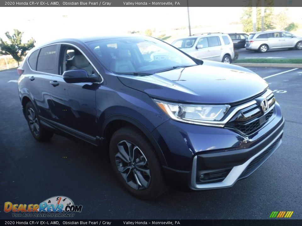 2020 Honda CR-V EX-L AWD Obsidian Blue Pearl / Gray Photo #6