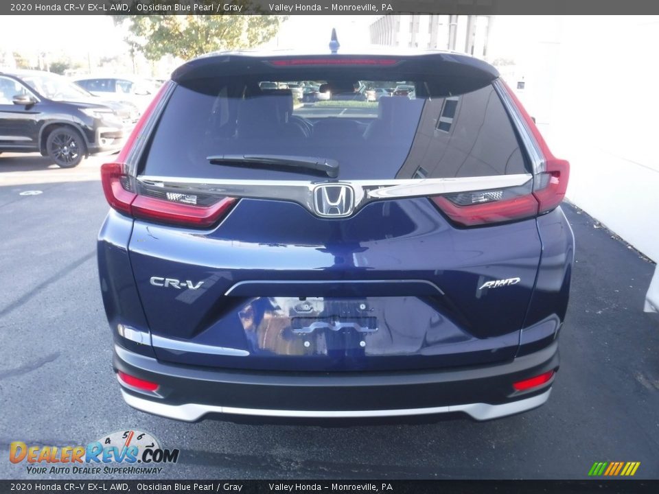 2020 Honda CR-V EX-L AWD Obsidian Blue Pearl / Gray Photo #8