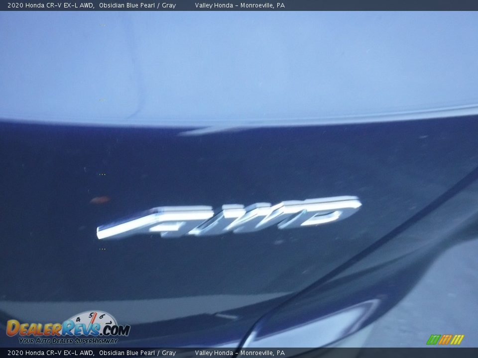 2020 Honda CR-V EX-L AWD Obsidian Blue Pearl / Gray Photo #9