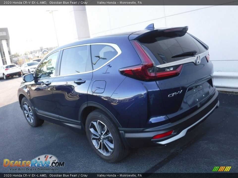 2020 Honda CR-V EX-L AWD Obsidian Blue Pearl / Gray Photo #10