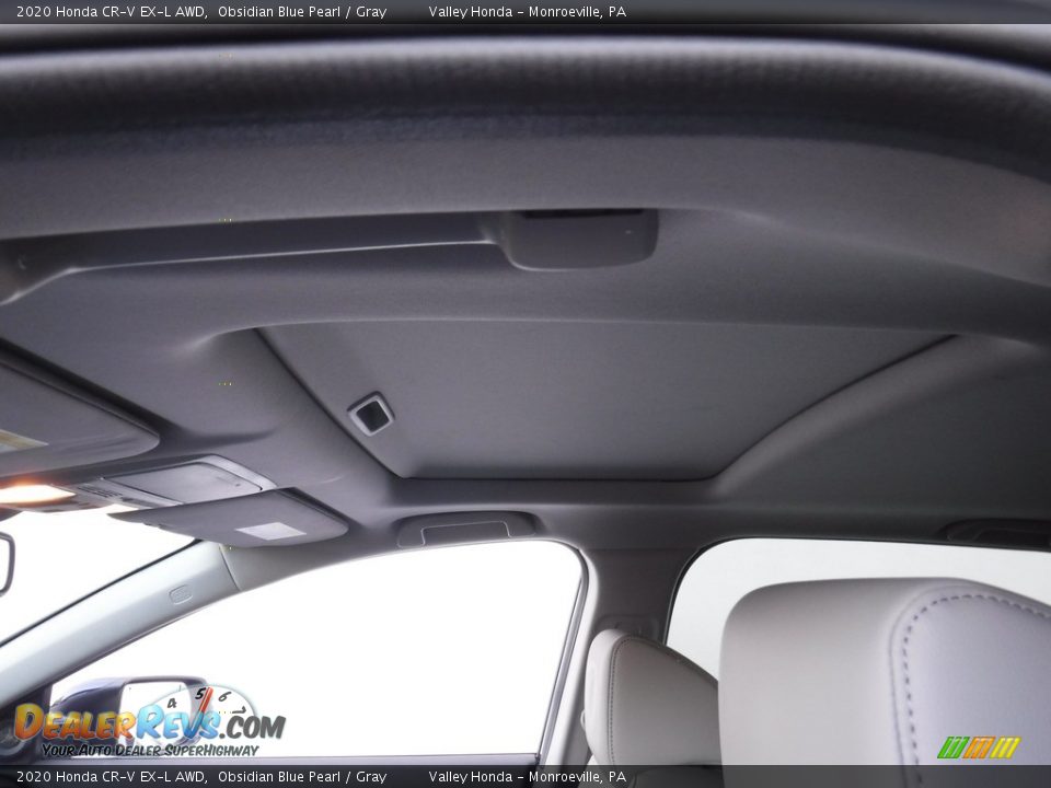 2020 Honda CR-V EX-L AWD Obsidian Blue Pearl / Gray Photo #11