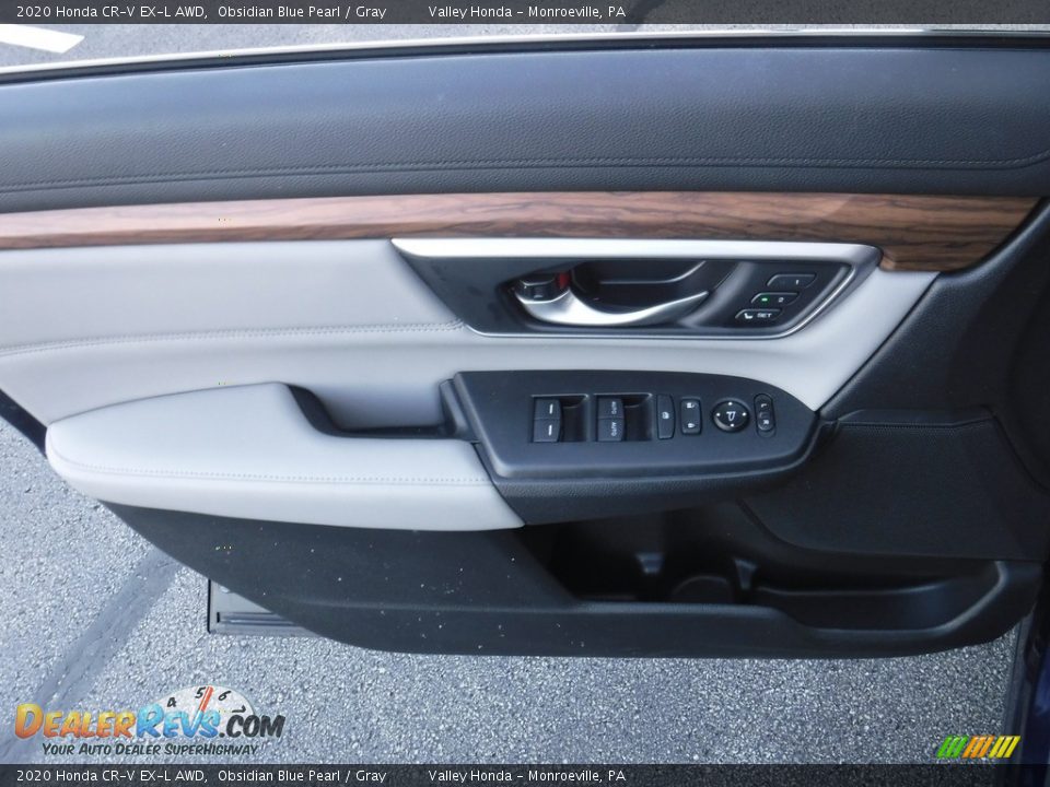 2020 Honda CR-V EX-L AWD Obsidian Blue Pearl / Gray Photo #14