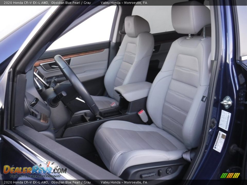 2020 Honda CR-V EX-L AWD Obsidian Blue Pearl / Gray Photo #15