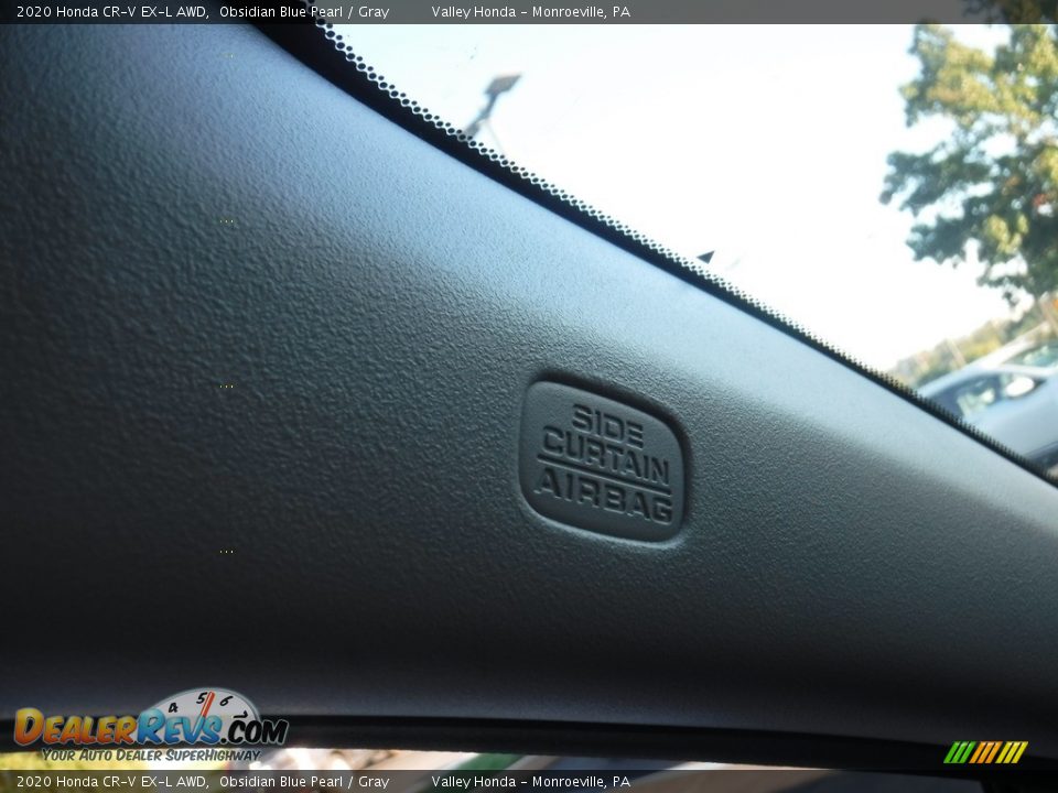 2020 Honda CR-V EX-L AWD Obsidian Blue Pearl / Gray Photo #23
