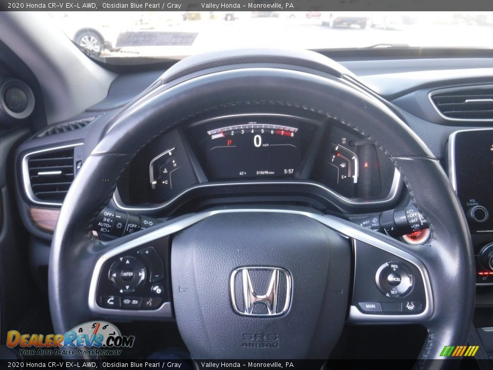2020 Honda CR-V EX-L AWD Obsidian Blue Pearl / Gray Photo #24
