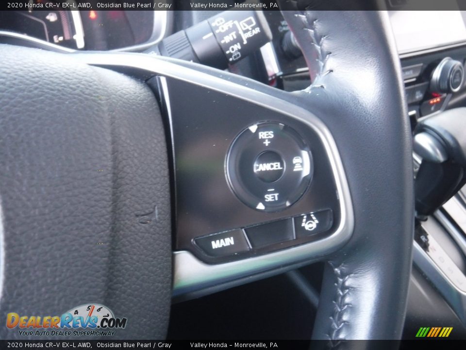 2020 Honda CR-V EX-L AWD Obsidian Blue Pearl / Gray Photo #26