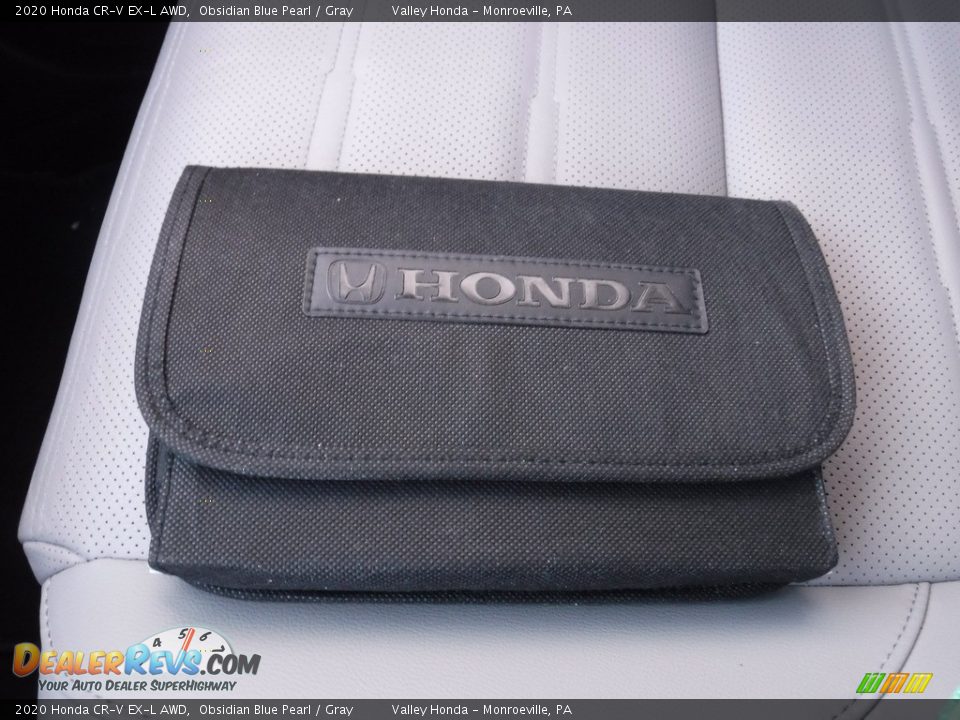 2020 Honda CR-V EX-L AWD Obsidian Blue Pearl / Gray Photo #32