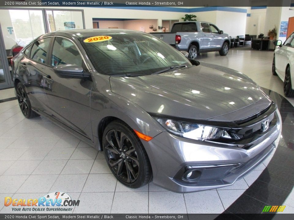 2020 Honda Civic Sport Sedan Modern Steel Metallic / Black Photo #3