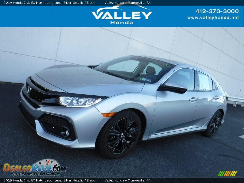 2019 Honda Civic EX Hatchback Lunar Silver Metallic / Black Photo #1