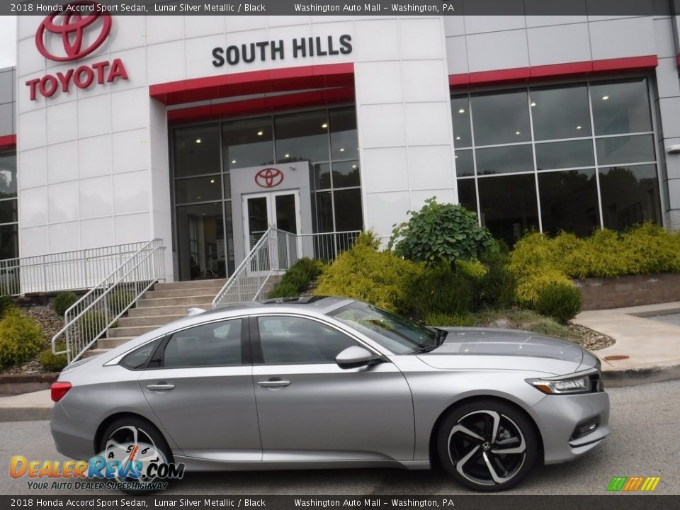 2018 Honda Accord Sport Sedan Lunar Silver Metallic / Black Photo #2
