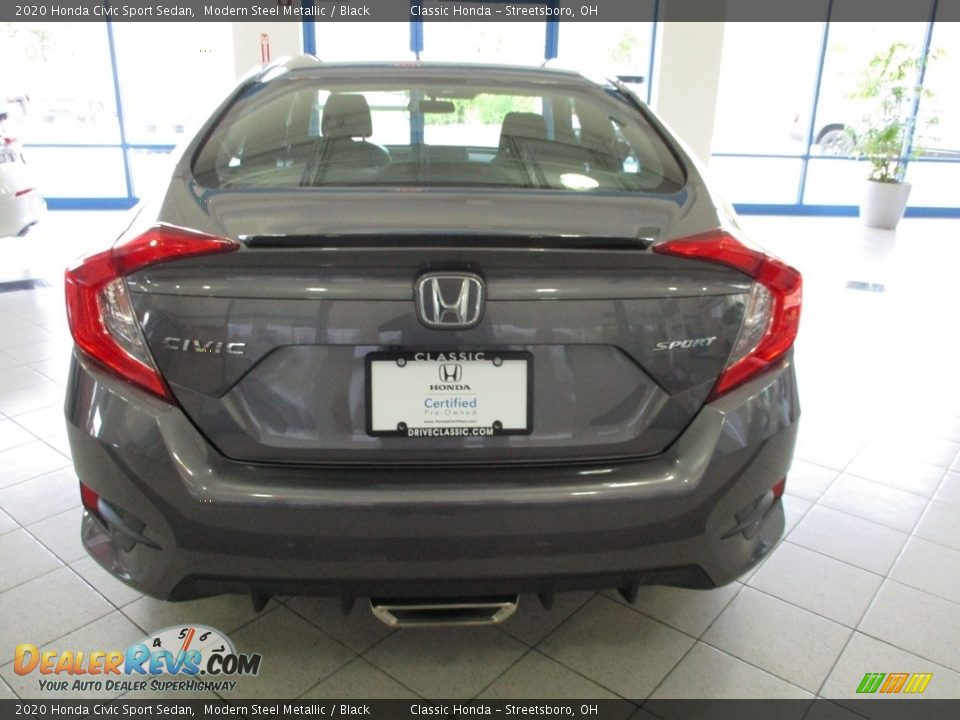 2020 Honda Civic Sport Sedan Modern Steel Metallic / Black Photo #8