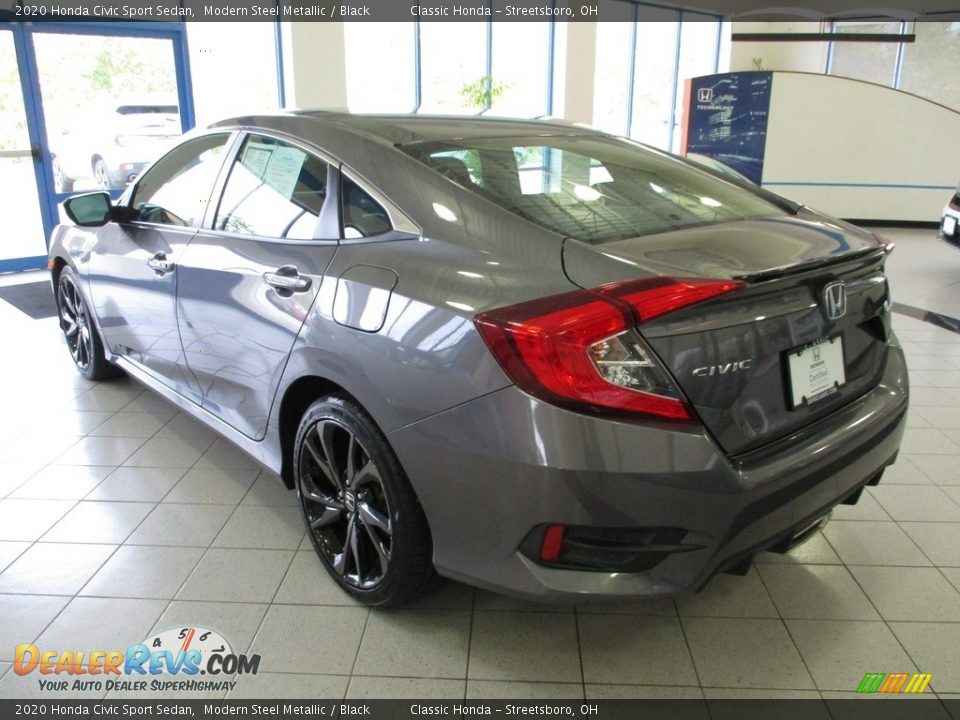 2020 Honda Civic Sport Sedan Modern Steel Metallic / Black Photo #9