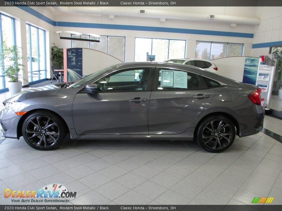 2020 Honda Civic Sport Sedan Modern Steel Metallic / Black Photo #10