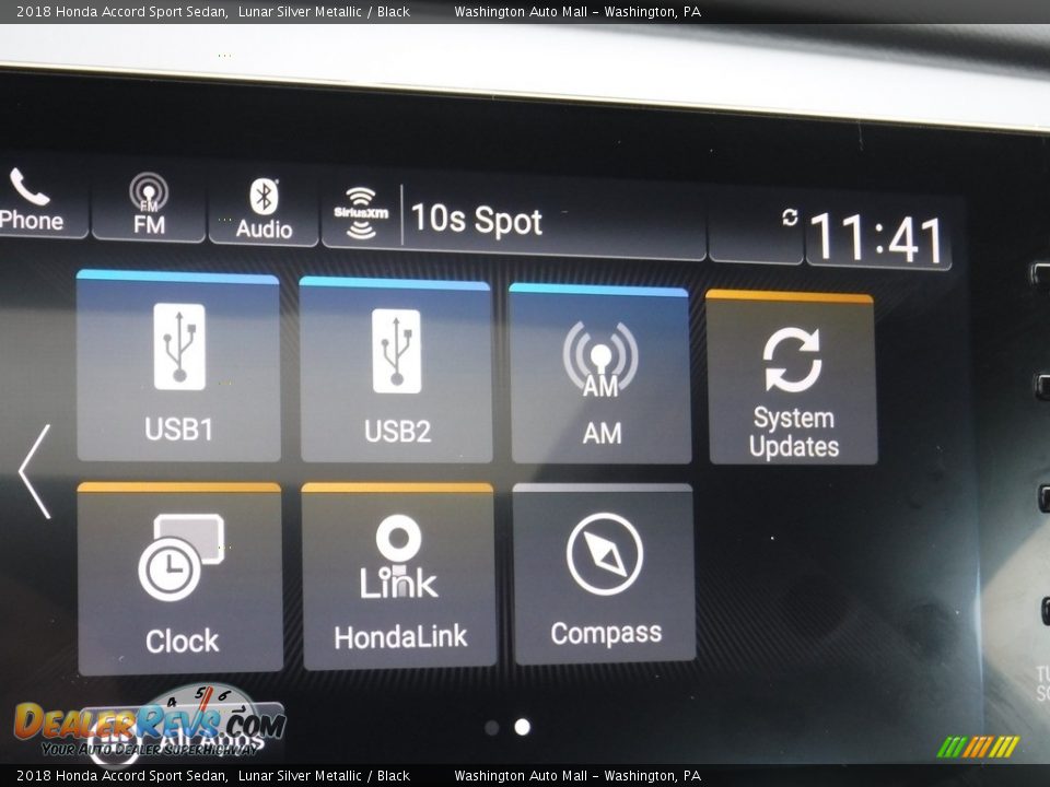 2018 Honda Accord Sport Sedan Lunar Silver Metallic / Black Photo #7