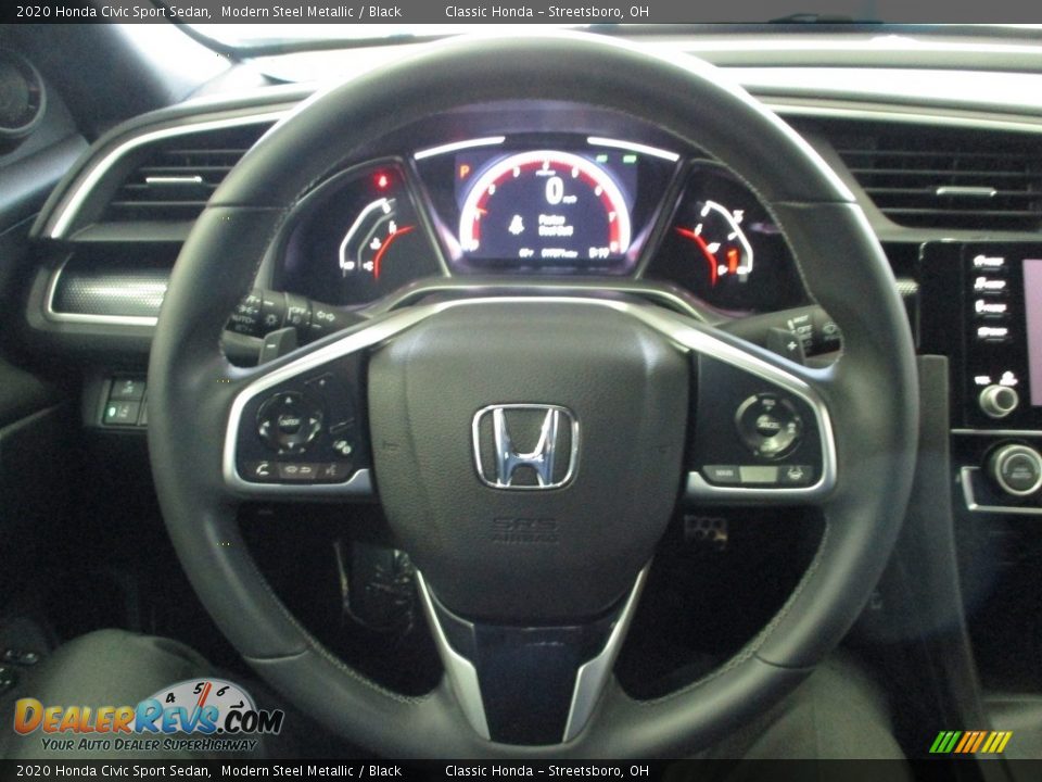 2020 Honda Civic Sport Sedan Modern Steel Metallic / Black Photo #29