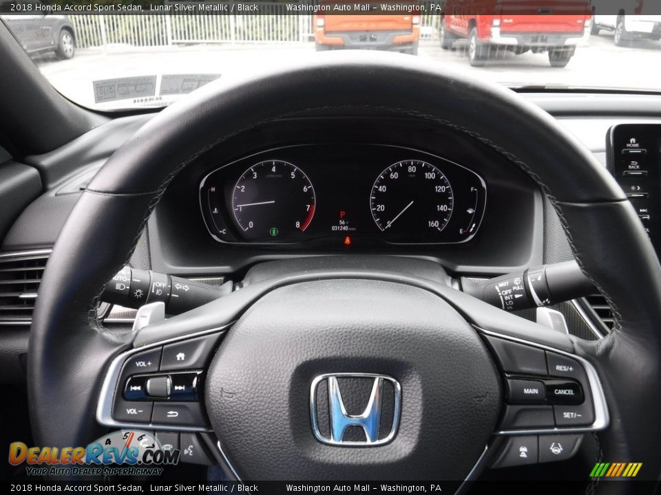 2018 Honda Accord Sport Sedan Lunar Silver Metallic / Black Photo #25
