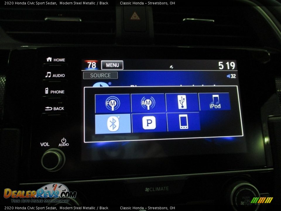 2020 Honda Civic Sport Sedan Modern Steel Metallic / Black Photo #35