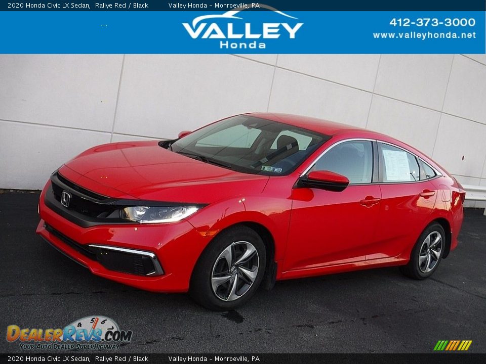 2020 Honda Civic LX Sedan Rallye Red / Black Photo #1