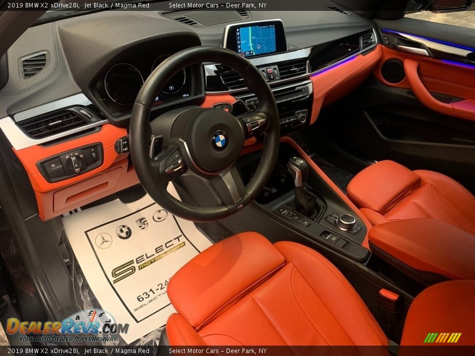 2019 BMW X2 xDrive28i Jet Black / Magma Red Photo #9