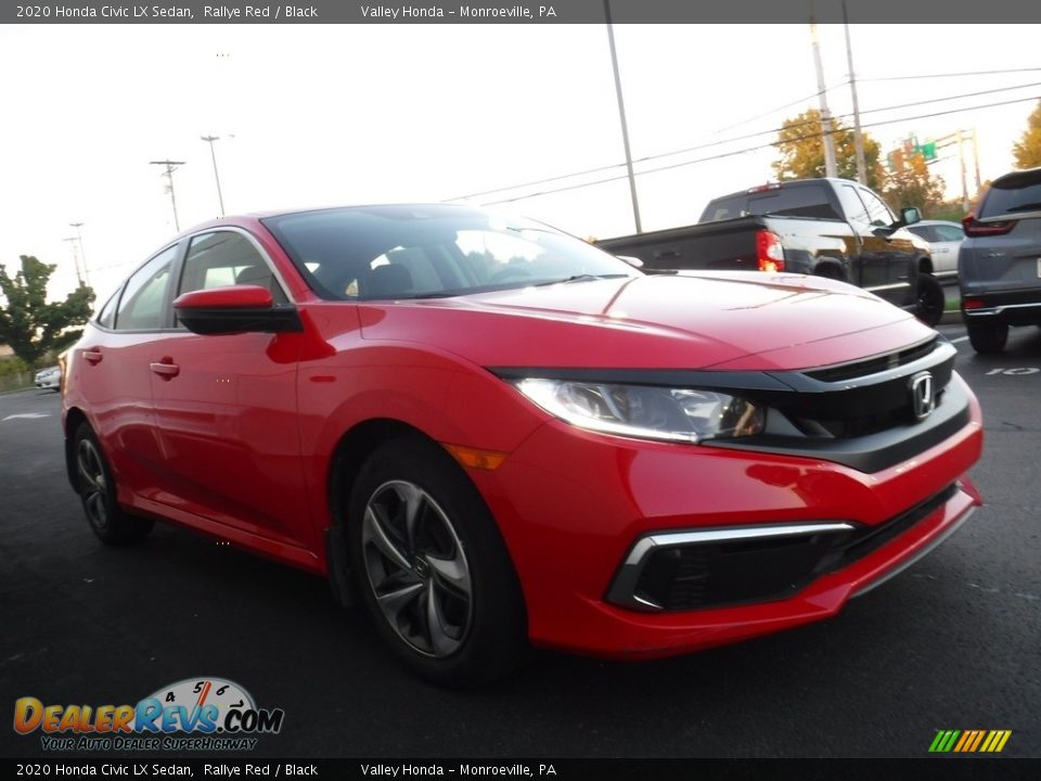 2020 Honda Civic LX Sedan Rallye Red / Black Photo #4