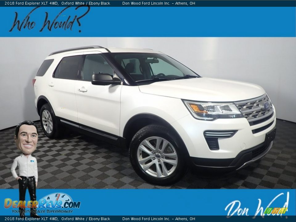 2018 Ford Explorer XLT 4WD Oxford White / Ebony Black Photo #1