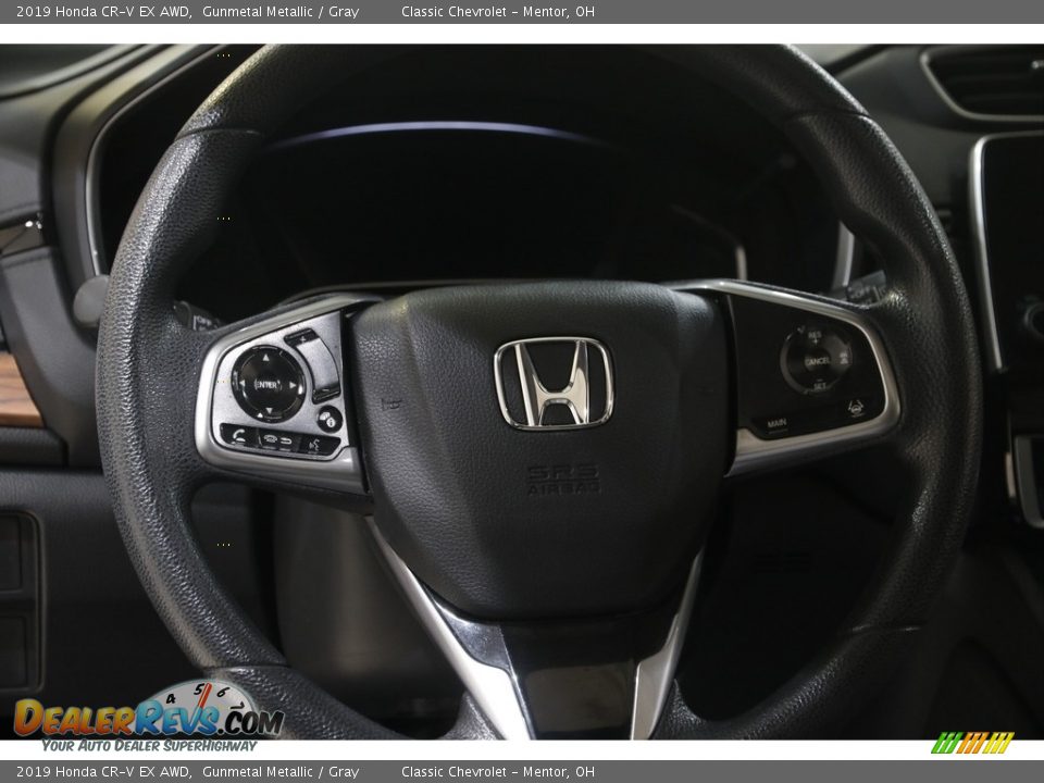 2019 Honda CR-V EX AWD Gunmetal Metallic / Gray Photo #7