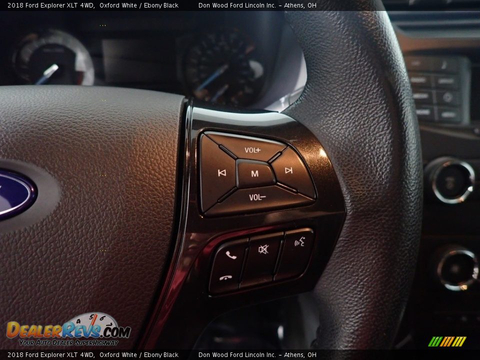 2018 Ford Explorer XLT 4WD Oxford White / Ebony Black Photo #28