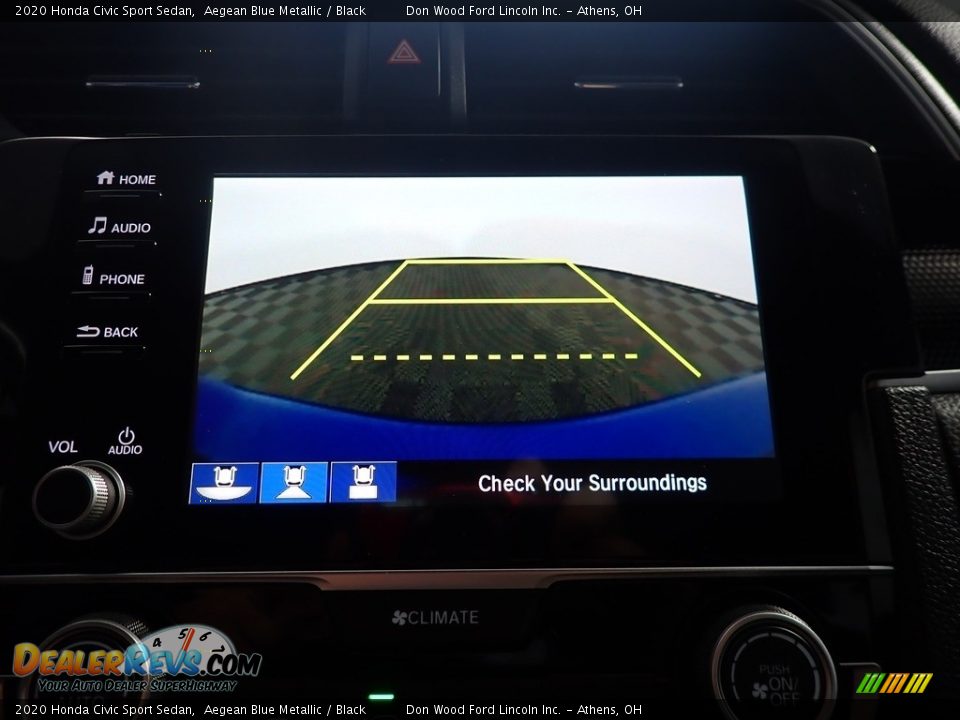 2020 Honda Civic Sport Sedan Aegean Blue Metallic / Black Photo #2