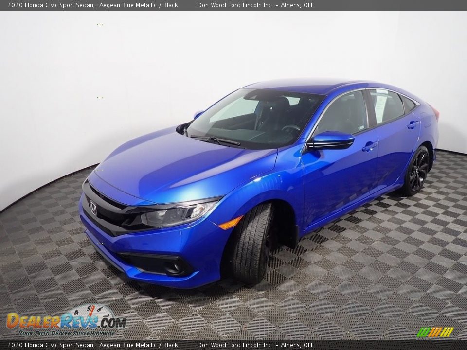 2020 Honda Civic Sport Sedan Aegean Blue Metallic / Black Photo #8