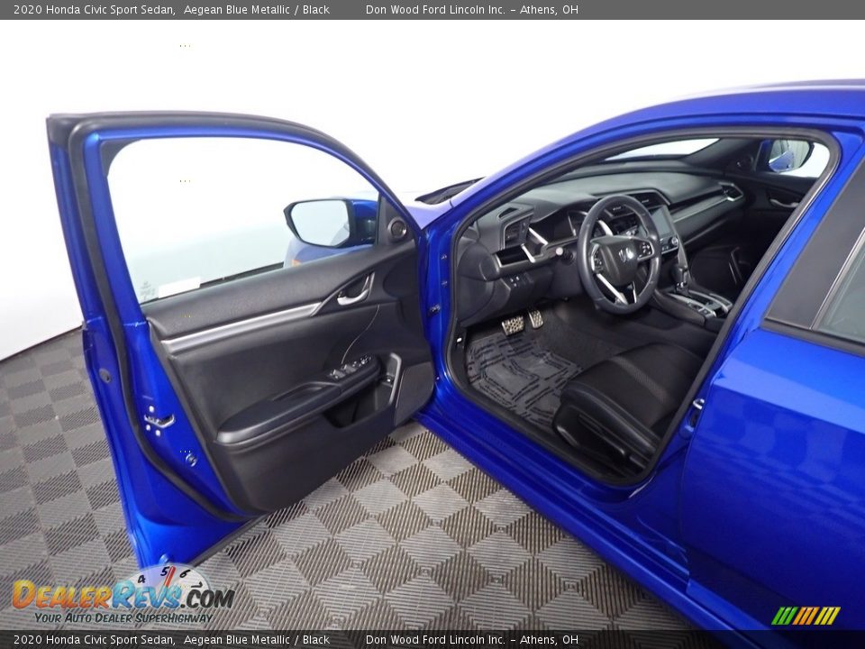 2020 Honda Civic Sport Sedan Aegean Blue Metallic / Black Photo #18