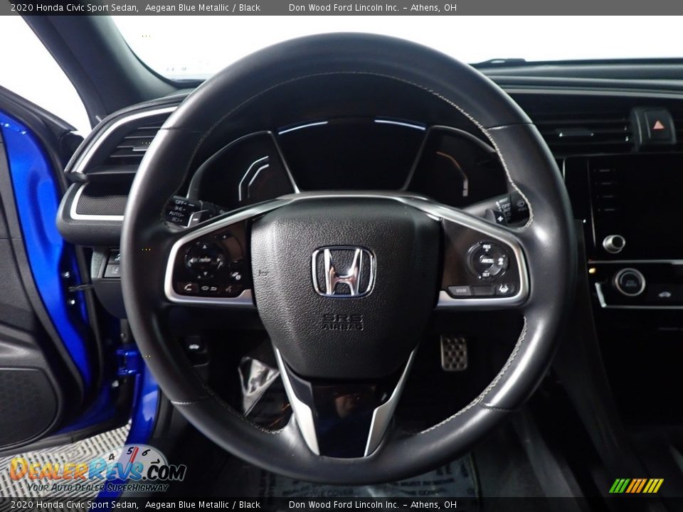 2020 Honda Civic Sport Sedan Aegean Blue Metallic / Black Photo #25