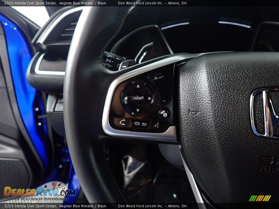 2020 Honda Civic Sport Sedan Aegean Blue Metallic / Black Photo #27