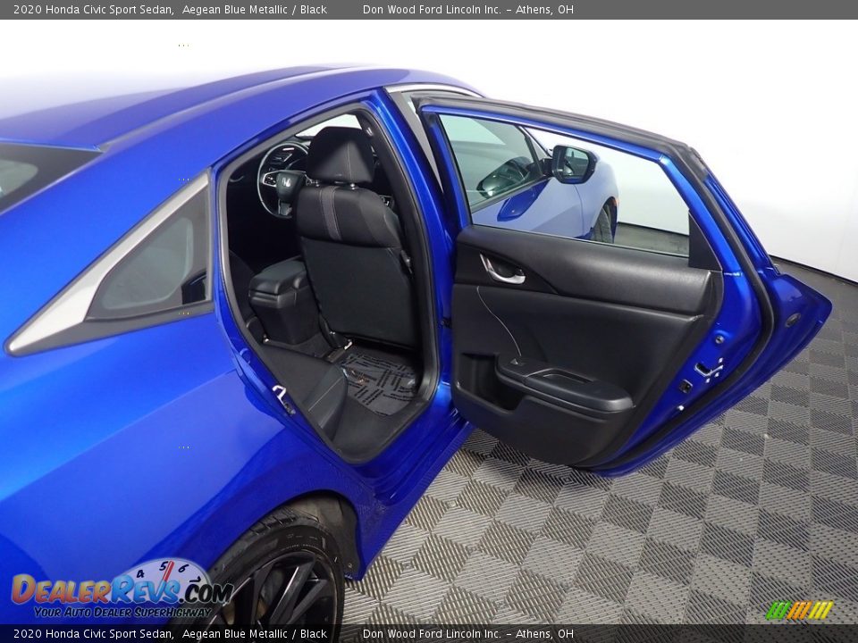 2020 Honda Civic Sport Sedan Aegean Blue Metallic / Black Photo #34