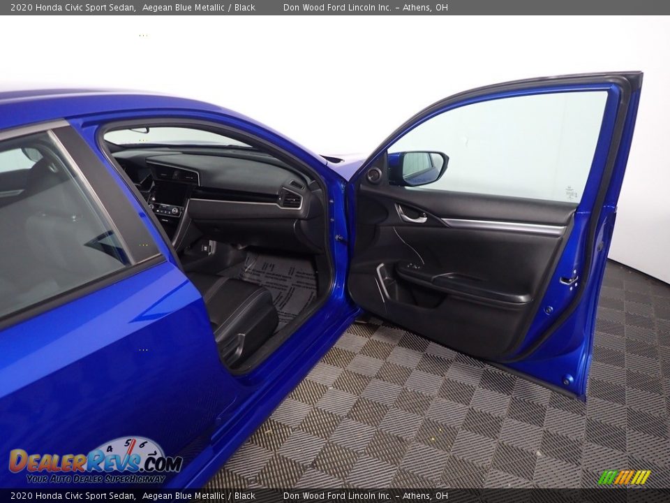 2020 Honda Civic Sport Sedan Aegean Blue Metallic / Black Photo #36