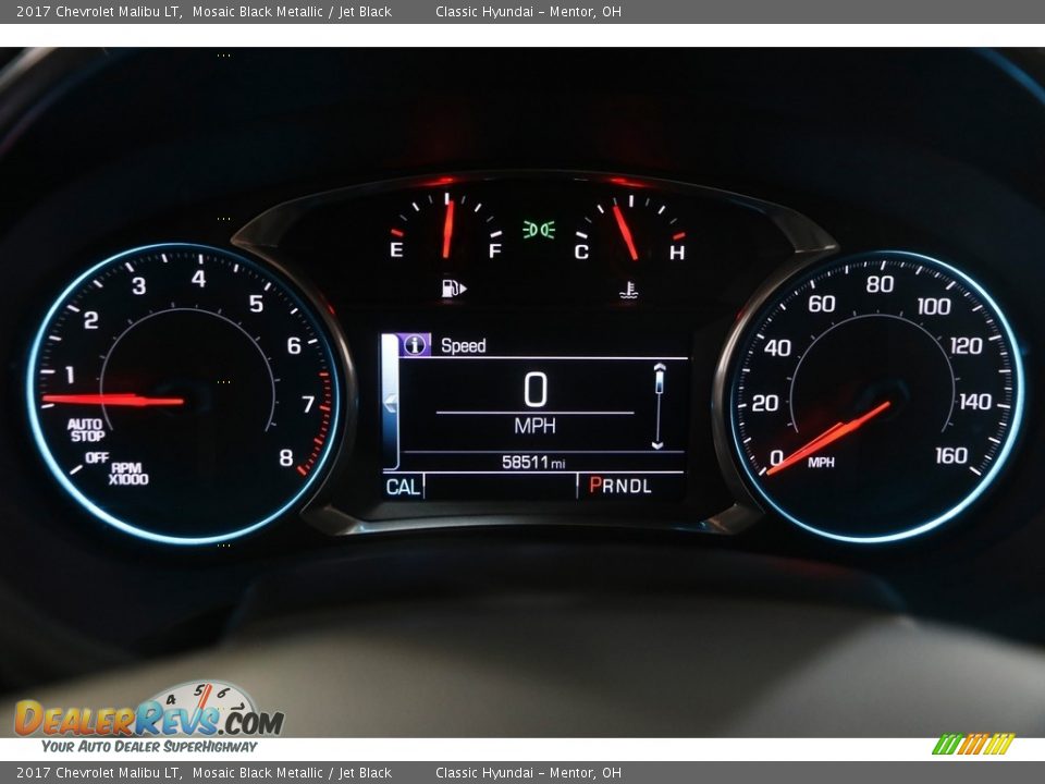 2017 Chevrolet Malibu LT Mosaic Black Metallic / Jet Black Photo #8