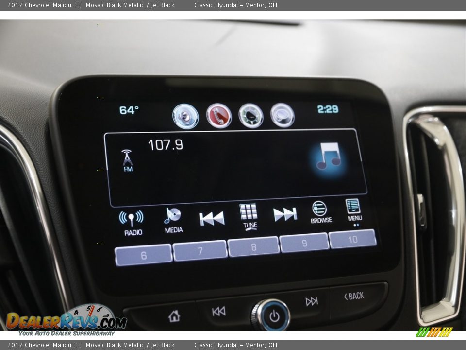 2017 Chevrolet Malibu LT Mosaic Black Metallic / Jet Black Photo #10