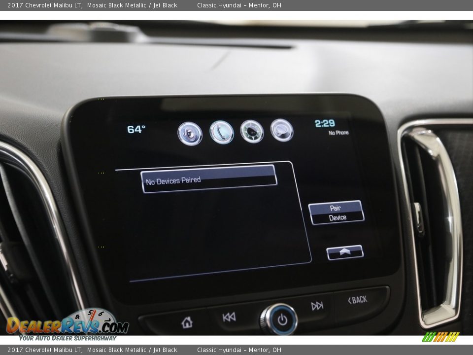 2017 Chevrolet Malibu LT Mosaic Black Metallic / Jet Black Photo #11