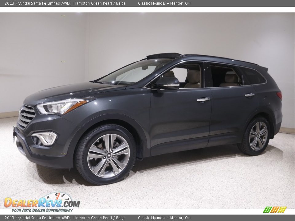2013 Hyundai Santa Fe Limited AWD Hampton Green Pearl / Beige Photo #3