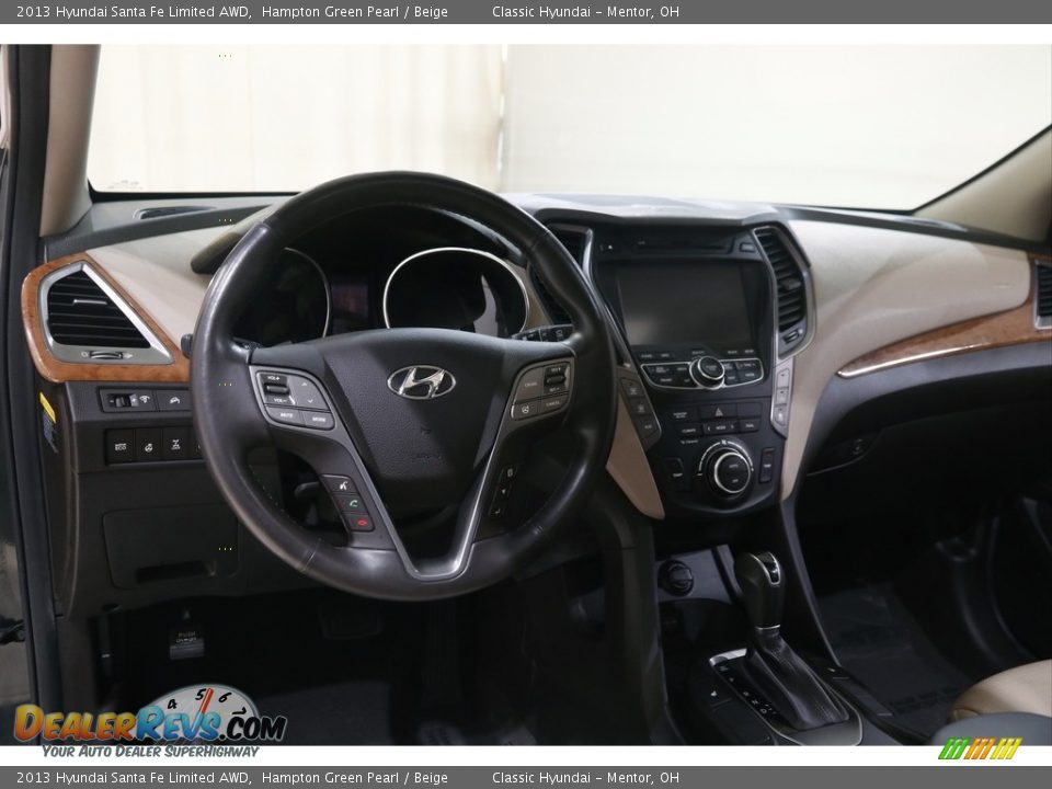 2013 Hyundai Santa Fe Limited AWD Hampton Green Pearl / Beige Photo #6
