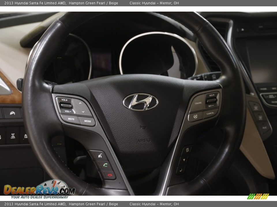 2013 Hyundai Santa Fe Limited AWD Hampton Green Pearl / Beige Photo #7
