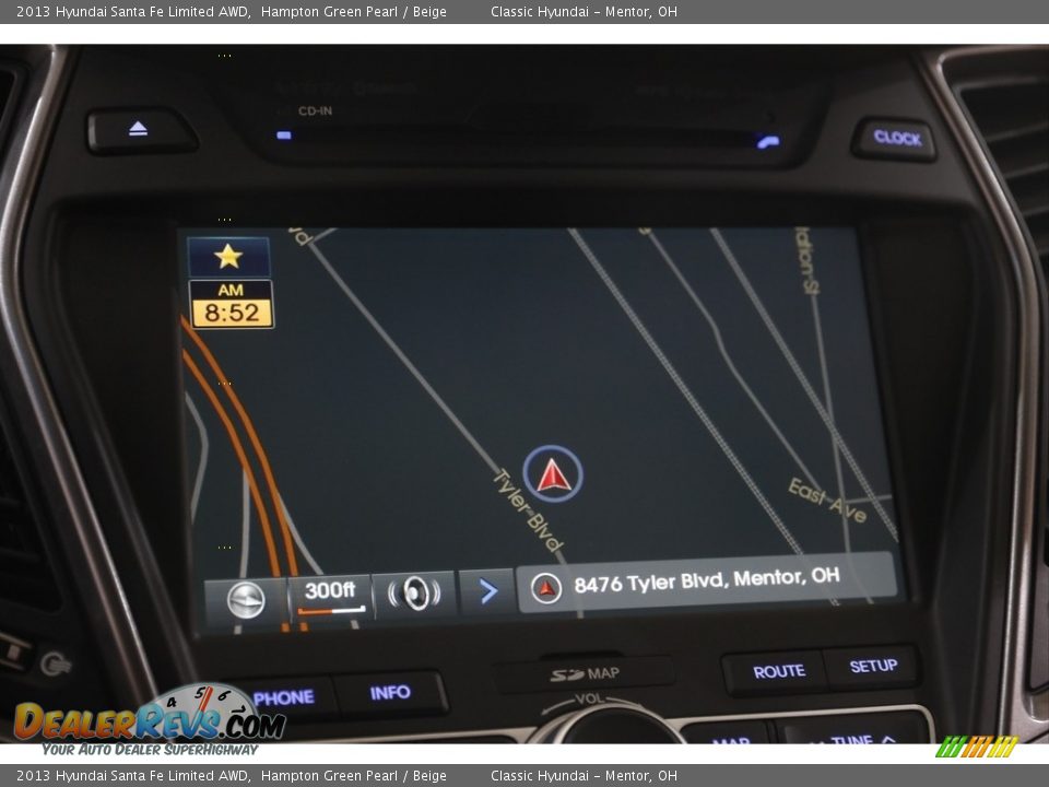 2013 Hyundai Santa Fe Limited AWD Hampton Green Pearl / Beige Photo #10