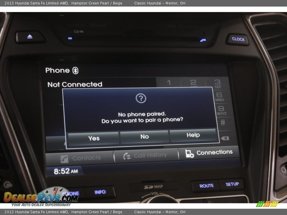 2013 Hyundai Santa Fe Limited AWD Hampton Green Pearl / Beige Photo #11