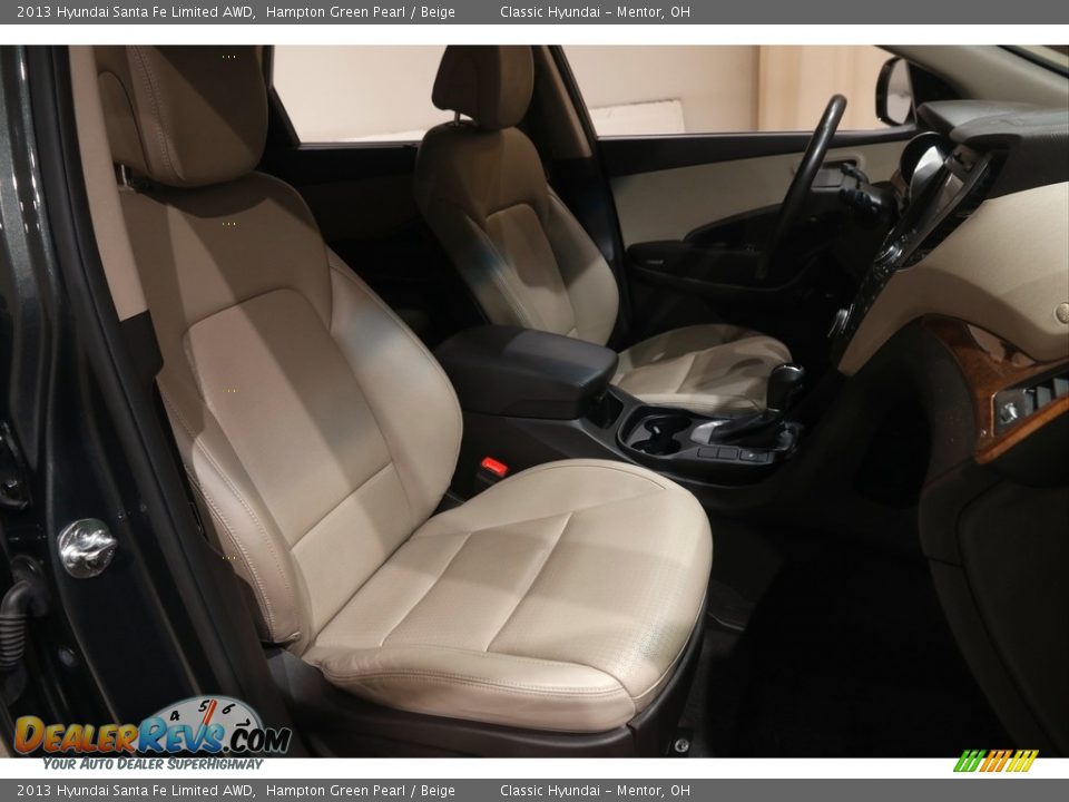 2013 Hyundai Santa Fe Limited AWD Hampton Green Pearl / Beige Photo #15