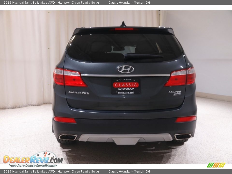 2013 Hyundai Santa Fe Limited AWD Hampton Green Pearl / Beige Photo #19
